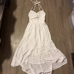 Holister Dress Womens Small Cutout White High Low New